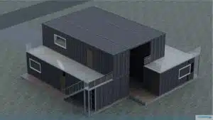 Container homes 6 unit model with overhead