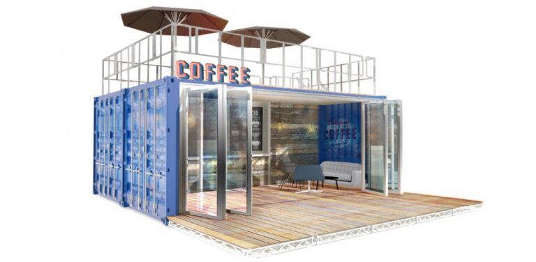 Industrial container for coffee or food stand