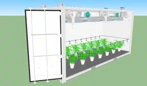 20ft grow container with irrigation system