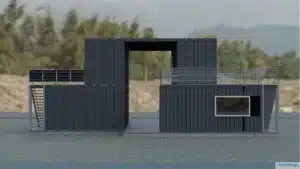 Container homes 6 unit model with overhead