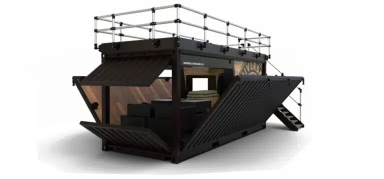 Open air container store for food stands