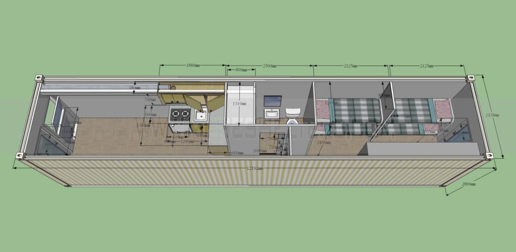 Container home in Florida - Floor plan