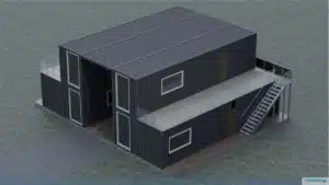 Container homes 6 unit model with overhead
