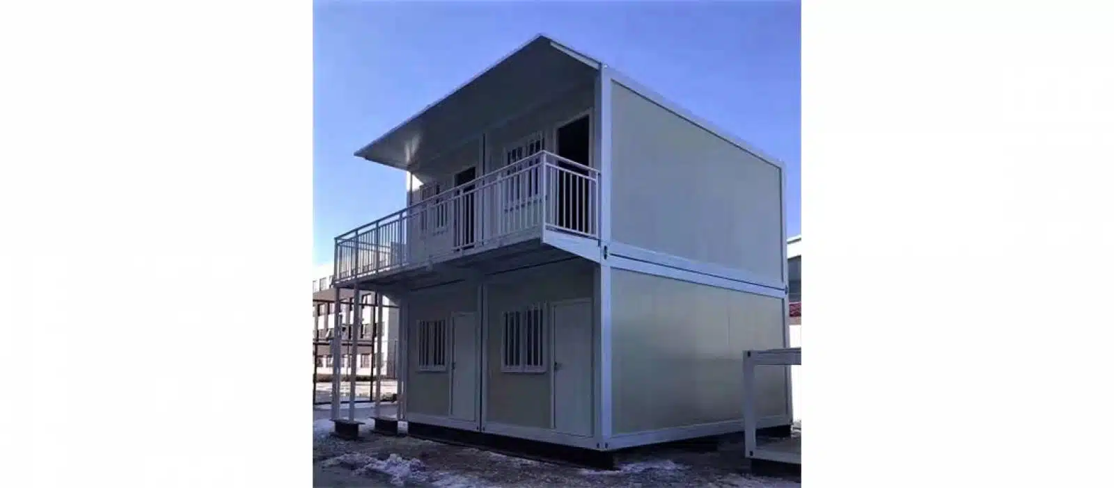 Two story residential container home with four units