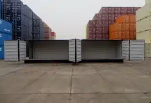 40ft shipping container opens from rear and side